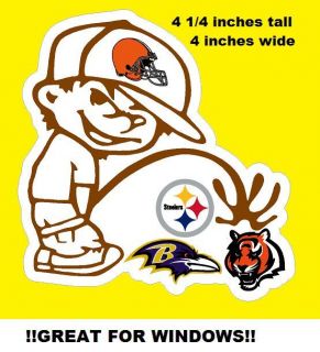 Browns Indoor/Outdoor pee on Steelers,Raven​s,Bengals 4 inch Vinyl 