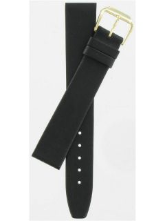 Genuine Kreisler 18mm Black Smooth Calfskin Watch Long