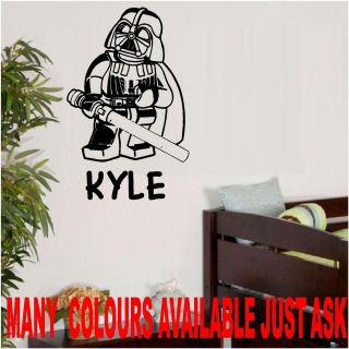 Large Lego Star Wars Darth Vader Wall Art Bedroom Living Room Sticker 