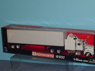 Kenworth W900 Sleeper Big Rig Frieght Truck 1 43 White