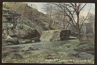 KY Kentucky Louisville Big Rock Cherokee Park Postcard Ca 1910