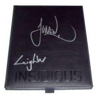 Insidious Notepad Autographed by Saw Legends Leigh Whannell James 