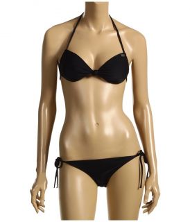 New Fox Hellcat Bandeau Bikini Set Black Medium Large