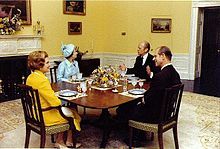 first lady betty ford with her husband president gerald ford and queen 