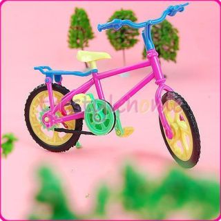 Fashion Multicolor Accessories Mini Bike Bicycle For Barbie Dolls 