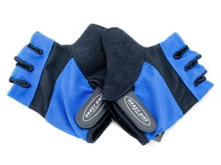 Padded Palm Half Finger Bicycle Gloves 03 Cycling Blue