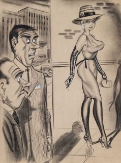 bill ward gawkers sexy cartoon illustration drawing