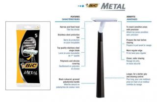BIC METAL DISPOSABLE SINGLE BLADE RAZOR 60 PIECES WITH SKIN PROTECTIVE 