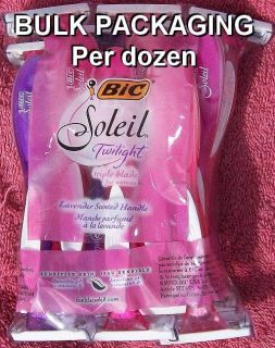 12 BIC Soleil Twilight Scented Disposable Womens Razors Raspberry 