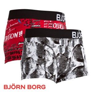 Bjorn Borg Mens Invitation Discoballs 2 Pair Pack Boxers Ski Patrol 