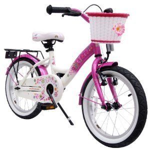 Bike star Girls Classic Bicycle Pink White 16 inch wheel size