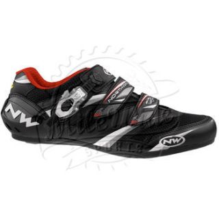 wave vertigo pro sbs road cycling shoes black white red