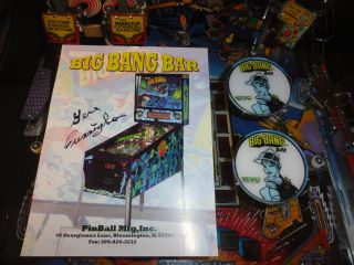 Big Bang Bar Flyer and Promo Speaker Cut Outs Very Rare Signed