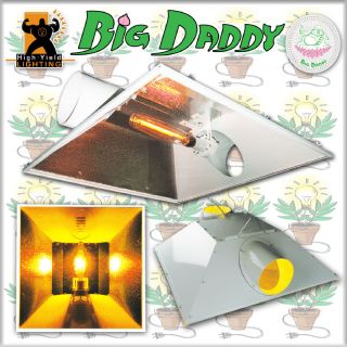 big daddy 3 x 3 grow light reflector with multi positional 8 flanges 