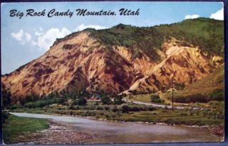 Big Rock Candy Mountain Rail River US Highway 89 Utah Vintage Postcard 