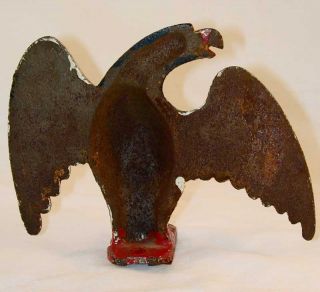 Cast Iron Painted Snow Bird Eagle Figure D D Iron Art