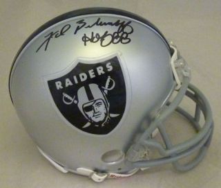Fred Biletnikoff Autographed Signed Oakland Raiders Mini Helmet w HOF 