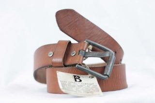 nwt bill adler classic vintage cognac leather belt 32