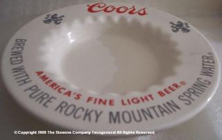 Vintage Coors Americas Fine Light Beer Ashtray w 463