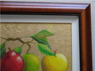 Fruit Medley Fruit Original Oil Painting Burl Frame