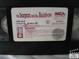 Serpent and The Rainbow The VHS Bill Pullman