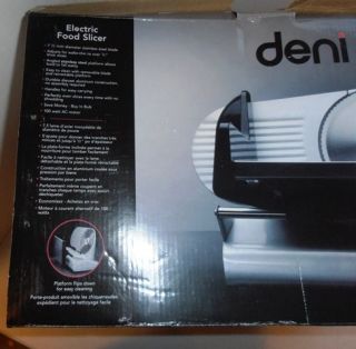 this listing is for a new in box deni electric food slicer model 14150
