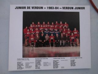   Verdun Junior GAME WORN USED Hockey JERSEY #4 Campbell ``A`` 83 84