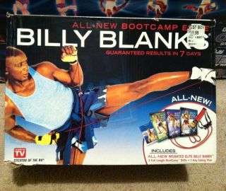 Billy Blanks Bootcamp Elite DVD Box Set New with Weighted Billy Bands 