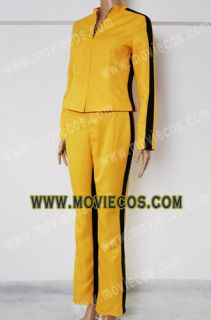 Kill Bill The Bride Yellow Costume Jacket Pants Suit Outfits Halloween 
