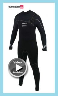 Billabong Revolution 4/3mm Wetsuit 2011   Chest Zip   Solid Black