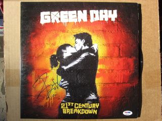 Billie Joe Armstrong signed Green Day Album Cover 21st Century 