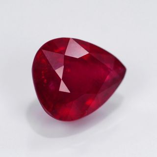   12ct 10x7 5mm Pear Stunning Pigeon Blood Red Ruby Madagascar