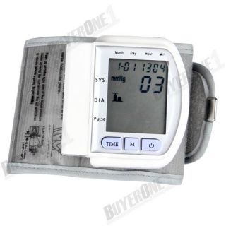 Digital Automatic Wrist Blood Pressure Pulse Monitor Heart Beat Meter