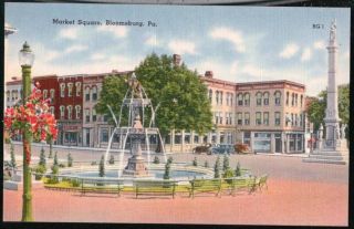 Bloomsburg PA Market Square Civil War Monument Fountain