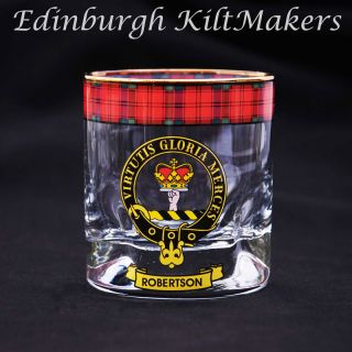 Young Clan Crested Whisky Glass Tartan Whisky Glasses