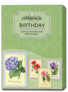   Box of 12 Assorted Scriptured Birthday Cards with Envelopes