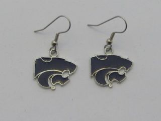 Kansas State Wildcats KSU Purple Earrings Jewelry