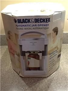 Black Decker Lids Off Automatic Jar Opener New in Box Model JW200 