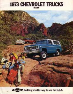 1973 Chevrolet Blazer Sales Brochure Literature Advertisement Options 