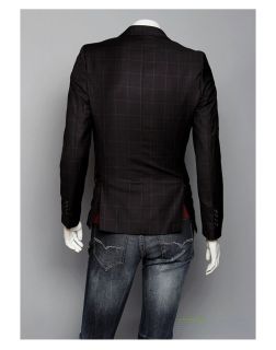 Men s Blazers Casual Jackets for Men 2 Button Dress Plaid Check 