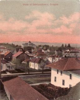 1910 Birdseye View of Independence Oregon Postcard
