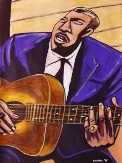 Blind Willie McTell Painting Blues 12 String Guitar Kay
