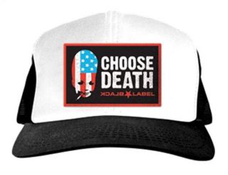Black Label Choose Death Patch Skateboard Trucker Hat