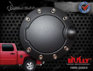 Black Powder Coated Stainless Steel Gas Fuel Door Cover Ford F 150 