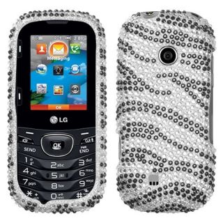 Zebra Crystal Bling Case Phone Cover LG Cosmos 2 VN251