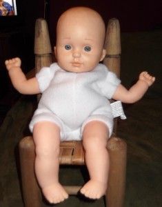 RARE 1998 Goldberger Water Baby Doll Blue Eyes 12 VGC