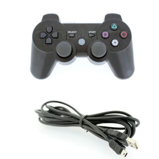 Wireless Bluetooth Shock 3 Controller 10ft Charger Cable for Sony PS3 