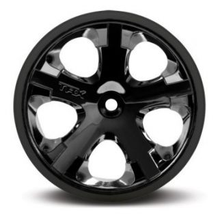 Traxxas All Star Black Chrome Wheels Rear Rustler 3772A