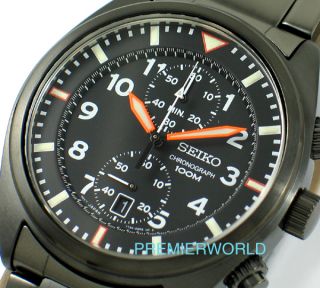   chronograph black steel oyster 100m watch snn237p1 100 % authentic and