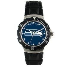 NFL Seattle Seahawks Wrist Watch New Gametime Seahawks Logo Black PVC 